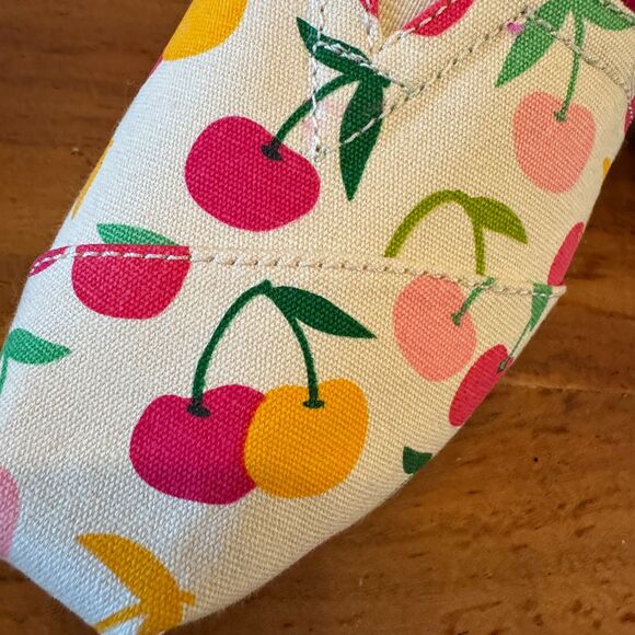 Toms Alpargata Natural Cherries Print Canvas Slip On Shoes Womens Size 5M - Picture 9 of 12